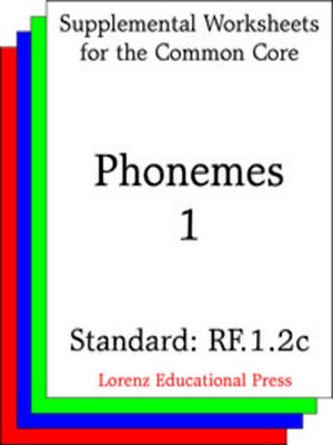 cover image of CCSS RF.1.2c Phonemes 1